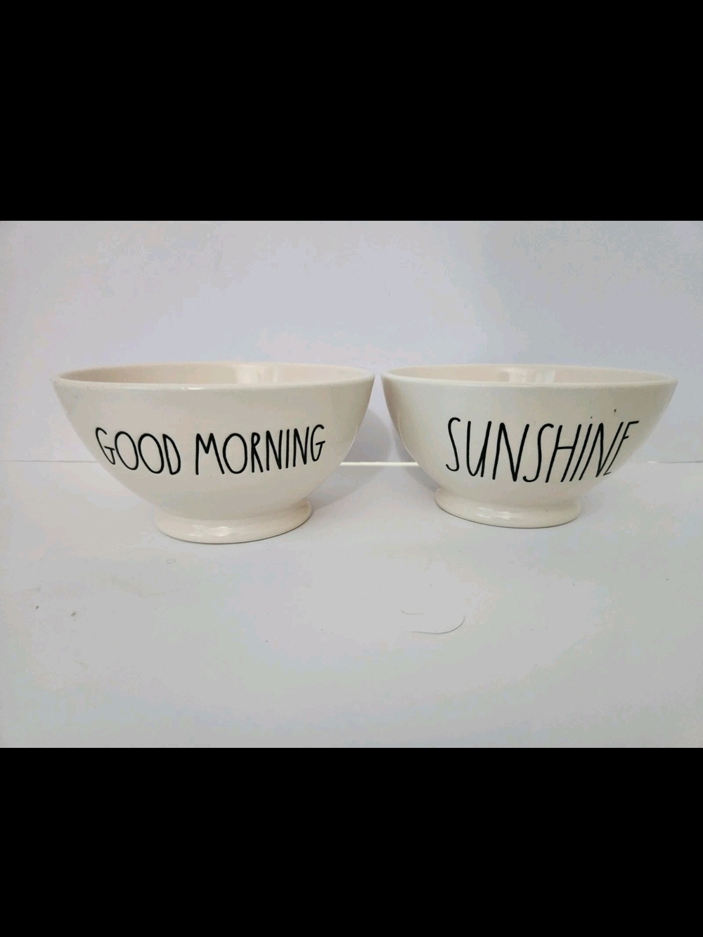 Rae Dunn White 'Good Morning' & 'Sunshine' Ceramic Breakfast Bowls - Set of 2